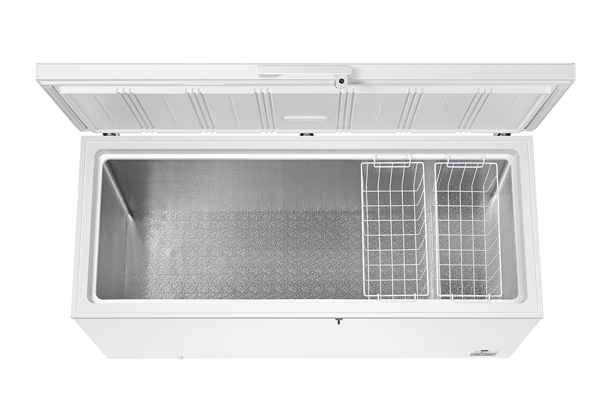 Απεικονίζεται ο καταψύκτης ανοιχτός.